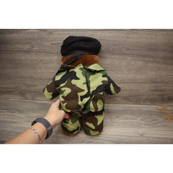 Build A Bear Traveling Teddy BABW On Tour Military 18" Plush Stuffed Animal - Picture 6 of 16